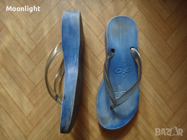 Сини чехли, тип джапанки, всекидневни или плажни grendha 36 номер, снимка 3 - Чехли - 52537427