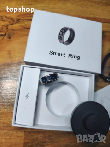 Смарт Пръстен QRing с OLED Екран – Пулс, Часовник и Брояч + Док станция, Номер 9 , снимка 3 - Пръстени - 53387631