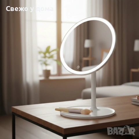 LED козметично огледало за грим Luigi Ferrero FR-801, кръг, 20 cm, снимка 4 - Други - 53503364