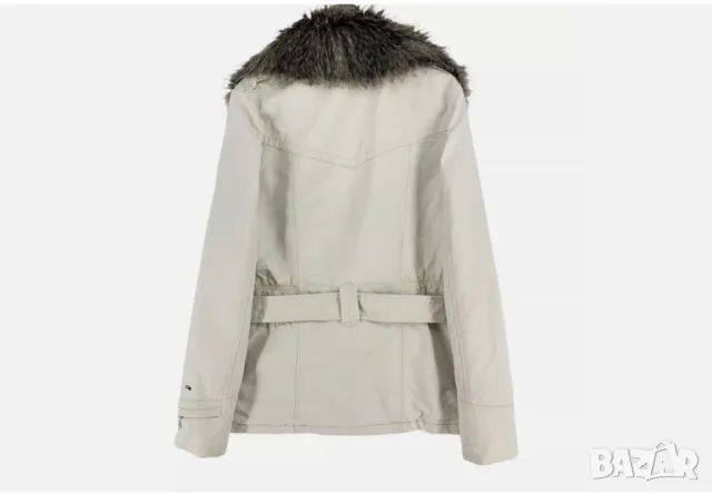 TOMMY HILFIGER Бежово джинсово подплатено яке с  колан, размер S, снимка 4 - Якета - 48699180