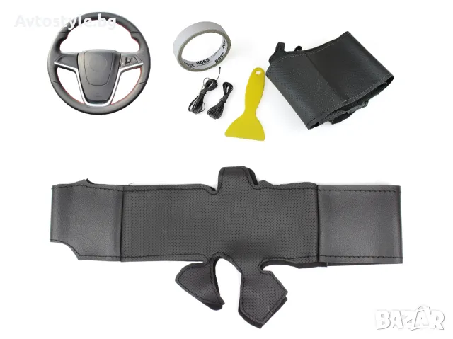 Кожен калъф за волан шиещ, Opel Astra J, Mokka, Insignia, снимка 1