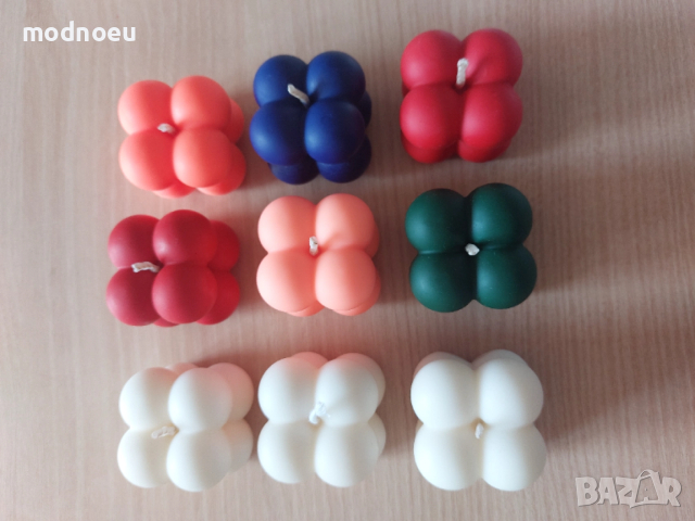 Бабъл свещи в цвят и аромат по избор