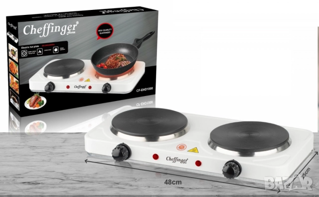 Електрически двоен котлон Cheffinger CF-EHD1000, снимка 7 - Друга електроника - 51974641