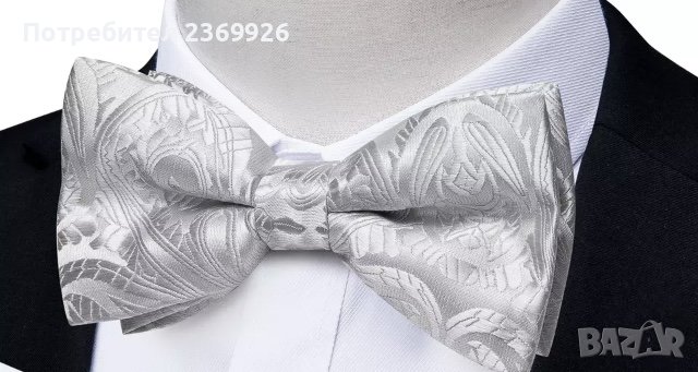 Папионка и кърпичка за костюм , снимка 3 - Сватбени аксесоари - 38560233