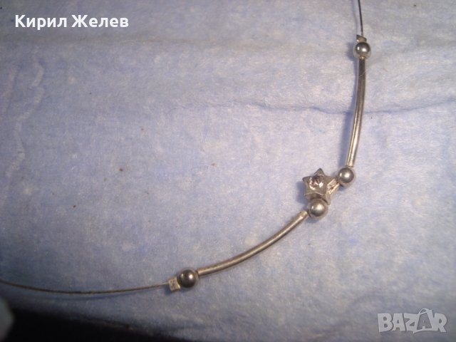 ПОСРЕБРЕНО НЕЖНО ФИНО АРТ КОЛИЕ с МИНИАТЮРЕН ЦИРКОН 26296, снимка 5 - Колиета, медальони, синджири - 37052652