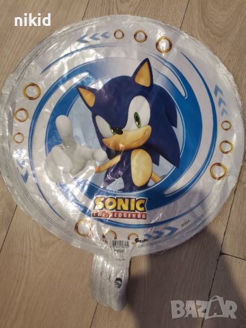 4 Соник Sonic фолио фолиев балон хелий или въздух парти рожден ден, снимка 4 - Други - 36740507