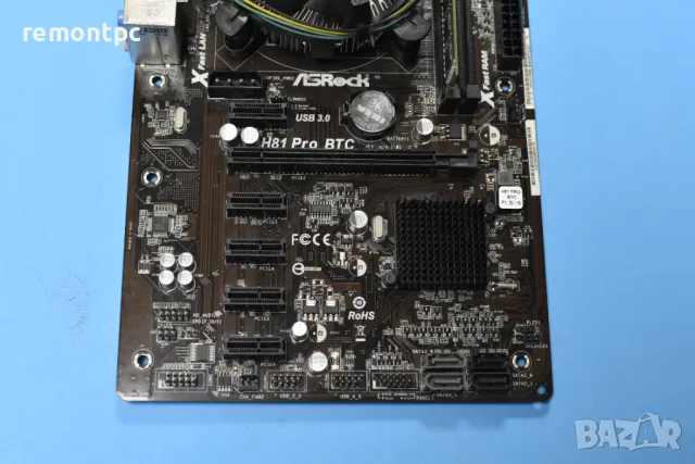 Asrock H81 Pro BTC + CPU + RAM + COOLER - ликвидация , снимка 2 - Дънни платки - 49376214