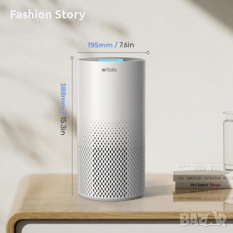 Пречиствател за въздух Afloia Kilo – 3-степенна филтрация, 1076 ft² покритие, 22 dB, 7 цвята светлин, снимка 5 - Друга електроника - 51934321