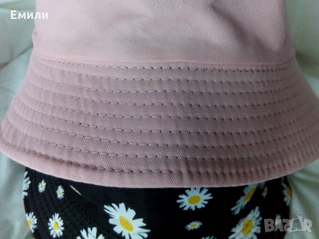 Двулицева шапка идиотка на маргаритки, снимка 6 - Шапки - 32842340