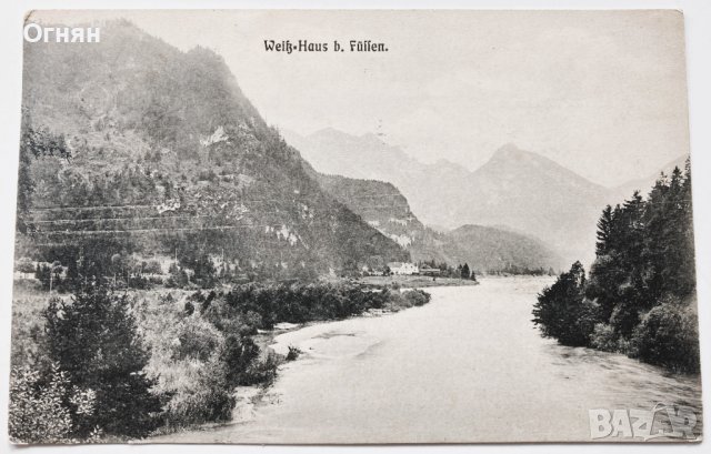 Стара черно-бяла картичка Фюлен 1907, снимка 1 - Филателия - 44124707