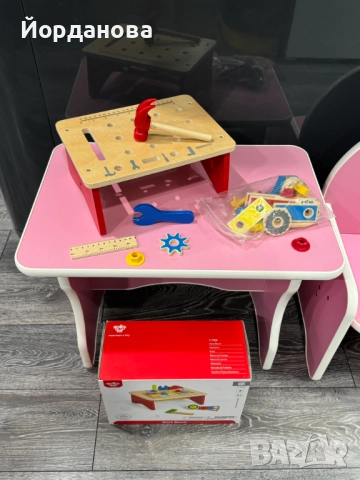 Детска играчка Tooky toy Дървена работилница инструменти, снимка 4 - Образователни игри - 51889640