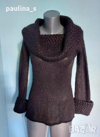 Ангорски мохерен пуловер с шал яка "MNG" basics Mango / голям размер , снимка 11 - Блузи с дълъг ръкав и пуловери - 12414270