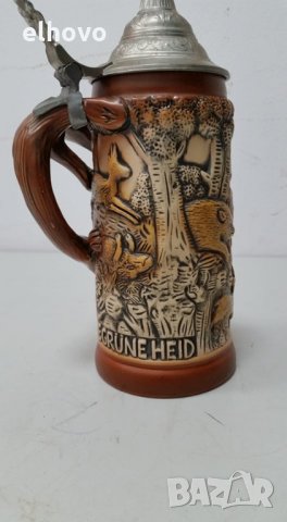 Колекционерска халба с ловни мотиви, снимка 3 - Антикварни и старинни предмети - 28084904