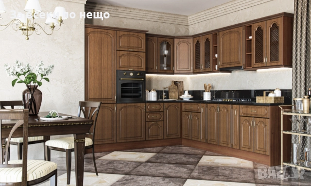 Кухненски шкаф OREH В-15/72 горен отворен орех Код P1185, снимка 3 - Шкафове - 51706068