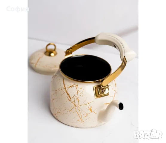 Чайник Goldmann, 2.5л., Емайл, Индукция, снимка 5 - Сервизи - 48506126