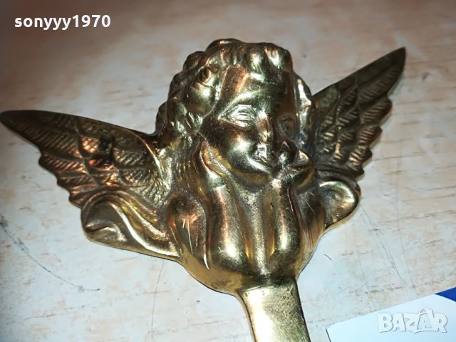 златен ангел-внос швеция-мед/месинг 0606211720, снимка 4 - Антикварни и старинни предмети - 33123426