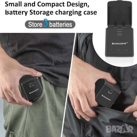 COOLSHOW HERO13 Enduro Акумулаторни батерии 3 броя, 2100mAh и 3-канално зарядно, снимка 5 - Друга електроника - 48835973