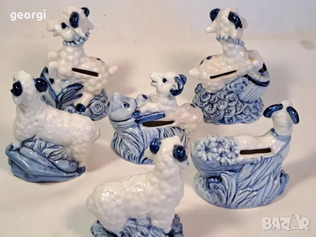 колекция порцеланови фигурки на овни касичка 25/3, снимка 6 - Колекции - 50141049