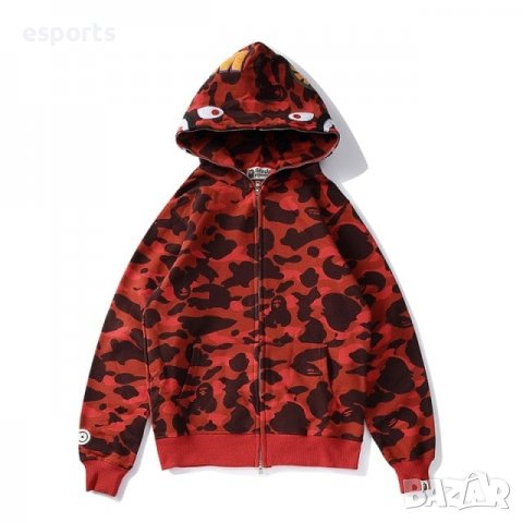 Casual Суичър Bape A Bathing Ape Purple Camo M L XL 2XL (блуза с качулка) , снимка 6 - Суичъри - 36906890
