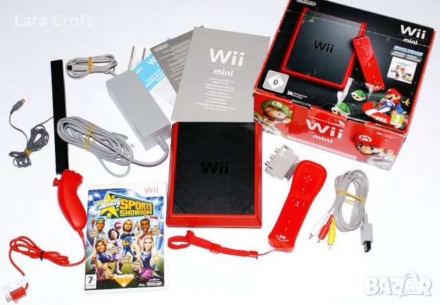 Nintendo Wii Mini пълен комплект Нинтендо мини + подарък игра, снимка 7 - Nintendo конзоли - 38897698