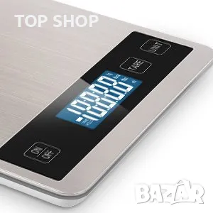 Акумулаторна кухненска везна 15 кг Лед с иноксово покритие, снимка 9 - Електронни везни - 49132738