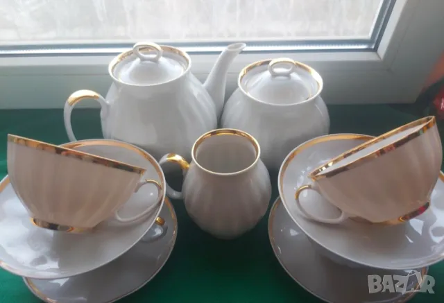 Сервиз за чай Дулево-Бял лебед,от времето на СССР , снимка 8 - Сервизи - 41787642