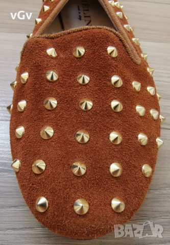 Дамски кожени мокасини Meline - 38, снимка 3 - Пантофи - 33139968