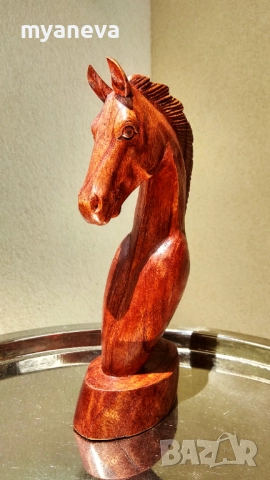 Кон , ръчно изработена дърворезба , снимка 4 - Статуетки - 52296943
