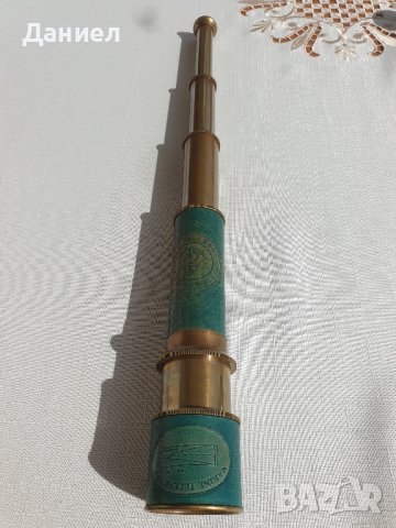 Далекоглед бронзов с античен дизайн обшит със кожа , снимка 9 - Други ценни предмети - 43254593