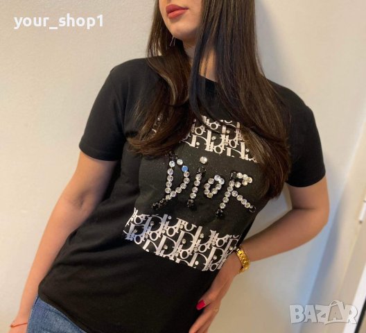 2 цвята дамски тениски Dior, снимка 1 - Тениски - 39867076