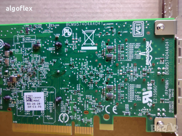 LAN Адаптер Dell CX94X BCM57414 25Gb/10Gb SFP28 / SFP+ Ethernet DP PCIe 3.0 x8, снимка 5 - Мрежови адаптери - 36554113