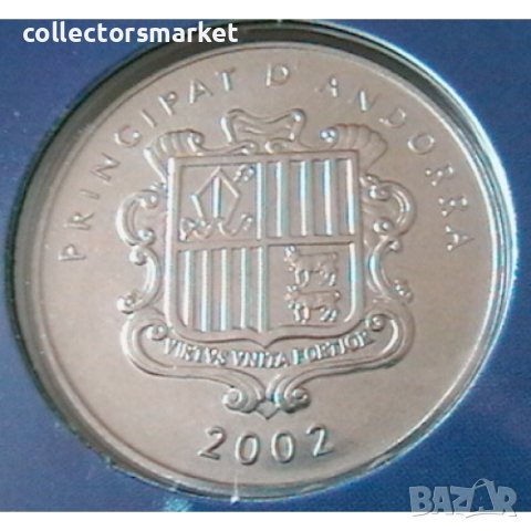 1 сантим 2002, Андора, снимка 2 - Нумизматика и бонистика - 43075539