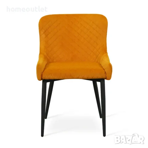 Комплект трапезни столове, кадифе C-BU-DC-0077OR, снимка 6 - Столове - 48878731