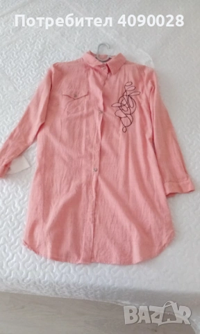 Дамска риза + ПОДАРЪК пухен елек, снимка 4 - Ризи - 53256066