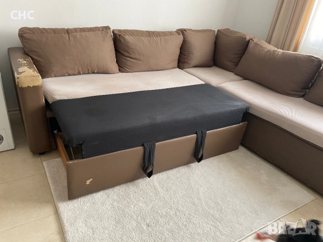 Ъглов разтегателен диван с размери 270/230 см. Холова гарнитура., снимка 6 - Дивани и мека мебел - 52352004
