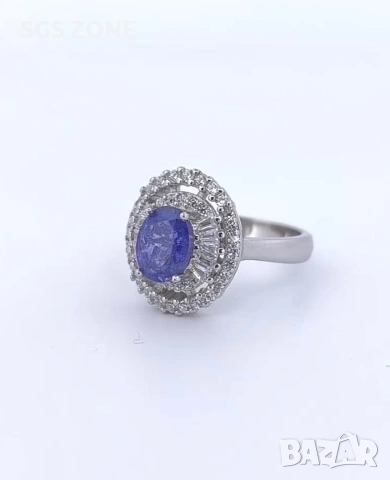 Много Красив Пръстен с Танзанит от Тайланд, снимка 4 - Пръстени - 49824969