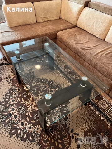 Холна стъклена маса, снимка 2 - Маси - 52355270