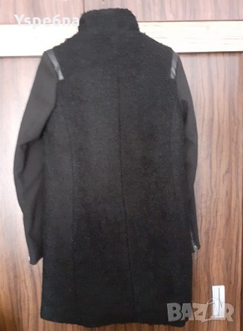 Дамско черно палто, снимка 2 - Палта, манта - 27400130