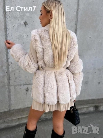 📌#Дамско #кожено #яке с #пух.Италия.С М Л., снимка 2 - Якета - 52297545