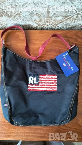 Две винтидж чанти от плат - голяма и малка Polo Jeans , снимка 3 - Чанти - 49411439