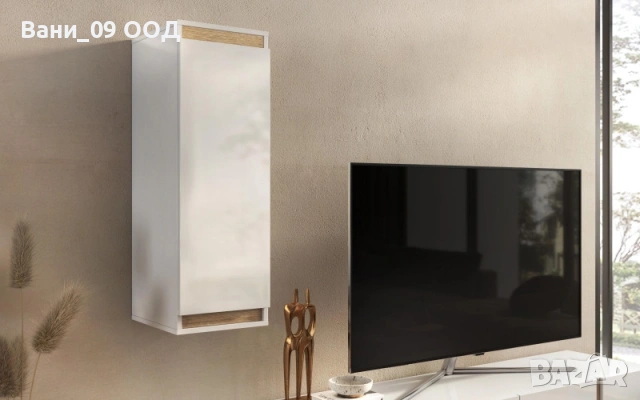 Стенен шкаф с открита и закрита част , снимка 2 - Шкафове - 53398213