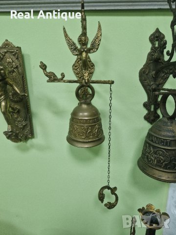 Чудесна много красива антикварна белгийска бронзова камбана , снимка 6 - Антикварни и старинни предмети - 44126523