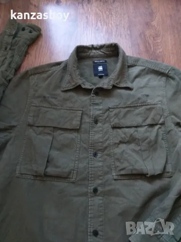 g-star submarine regular shirt - мъжка джинсова риза ХЛ, снимка 7 - Ризи - 47610870