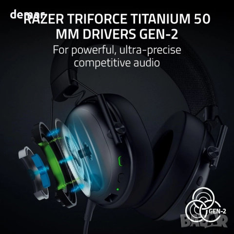 Razer BlackShark V3,Безжични слушалки,TriForce 50 мм драйвери,FPS, снимка 4 - Bluetooth слушалки - 51876297