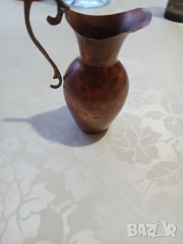 Стара ръчно изработена медна каничка, снимка 4 - Антикварни и старинни предмети - 39553890