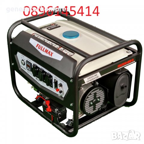 Генератор(агрегат) монофазен за ток 3,0 KW с стартер- бензинов FullMax, снимка 3 - Генератори - 38383247