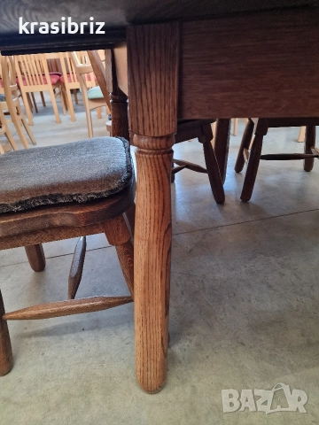 К-т Разтегателна Трапезна Маса-Масив+6бр Стола-внос от Германия!, снимка 3 - Маси - 52824093