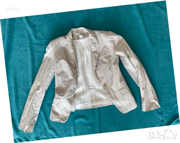 Сиво сако H&M 34 160/80A, снимка 13 - Сака - 43546009