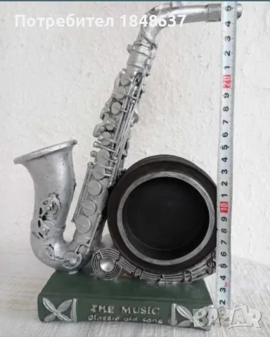 Саксофон с часовник , снимка 2 - Декорация за дома - 50373267