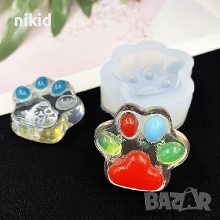 2 размера лапа лапичка силиконов молд форма фондан гипс смола висулка, снимка 6 - Форми - 38307177